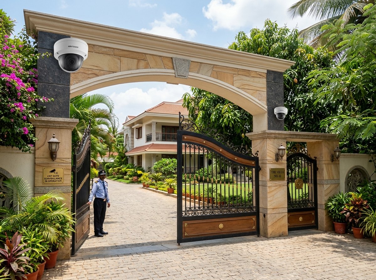Villa Gate CCTV Camera Installation